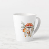 Whimsical Forest Mushroom  Boerderij Latte Mok (Rechterhoek)