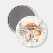 Whimsical Forest Mushroom  Boerderij Magneet (Voorkant / Achterkant)