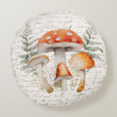 Whimsical Forest Mushroom  Boerderij Rond Kussen (Achterkant)