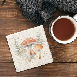 Whimsical Forest Mushroom  Boerderij Stenen Onderzetter