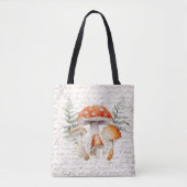 Whimsical Forest Mushroom  Boerderij Tote Bag (Voorkant)