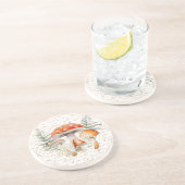 Whimsical Forest Mushroom  Boerderij Zandsteen Onderzetter (Zijkant)