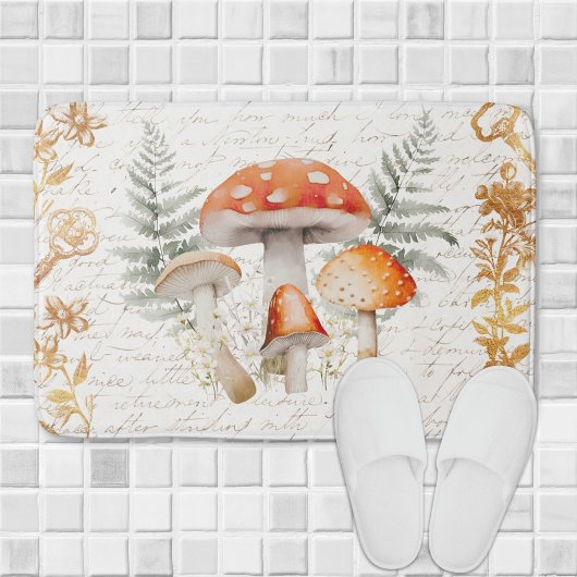 Whimsical Forest Mushroom  letter Boerderij Badmat