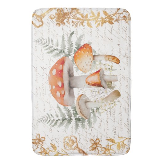 Whimsical Forest Mushroom  letter Boerderij Badmat (Voorkant Verticaal)