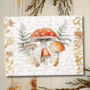 Whimsical Forest Mushroom  letter Boerderij Briefkaart