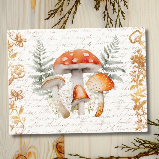 Whimsical Forest Mushroom  letter Boerderij Briefkaart