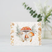 Whimsical Forest Mushroom  letter Boerderij Briefkaart (Staand voorkant)