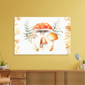 Whimsical Forest Mushroom  letter Boerderij Canvas Afdruk (Insitu (Woonkamer))