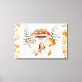 Whimsical Forest Mushroom letter Boerderij Canvas Afdruk (Voorkant)