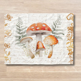 Whimsical Forest Mushroom  letter Boerderij Fleece Deken
