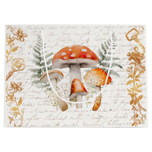 Whimsical Forest Mushroom  letter Boerderij Groot Cadeauzakje (Voorkant)