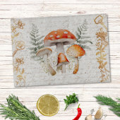 Whimsical Forest Mushroom  letter Boerderij Snijplank