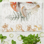 Whimsical Forest Mushroom  letter Boerderij Theedoek (Gevouwen)