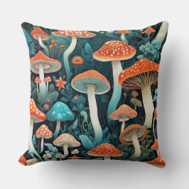 Whimsical Forest Mushrooms Illustratie Kussen