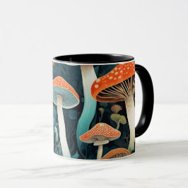 Whimsical Forest Mushrooms Illustratie Mok