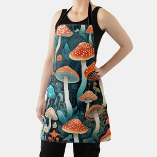 Whimsical Forest Mushrooms Illustratie Schort