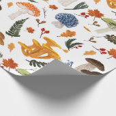 Whimsical Forest Mushrooms Waterverf Cadeaupapier (Hoek)