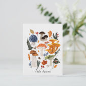 Whimsical Forest Mushrooms Waterverf illustratie Briefkaart (Staand voorkant)