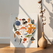 Whimsical Forest Mushrooms Waterverf illustratie Poster