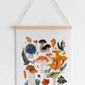 Whimsical Forest Mushrooms Waterverf illustratie Poster