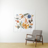 Whimsical Forest Mushrooms Waterverf illustratie Wandkleed (In Situ (horizontaal))