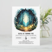 Whimsical Forest Online Woodland Verjaardag Kaart (Staand voorkant)