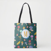 Whimsical Forest paddenstoelen | Monogram Tote Bag (Voorkant)