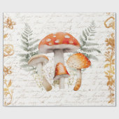 Whimsical Forest Paddestoel letter Decoupage Cadeaupapier (Vlak)