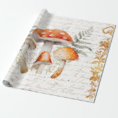 Whimsical Forest Paddestoel letter Decoupage Cadeaupapier (Uitgerold)