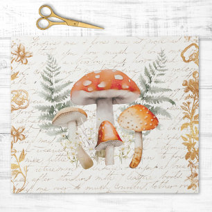 Whimsical Forest Paddestoel  letter Decoupage Cadeaupapier
