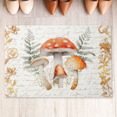 Whimsical Forest Paddestoel  letter Decoupage Deurmat
