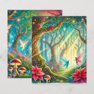 Whimsical Forest & Poinsettia Scrapbook Papier