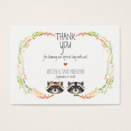 Whimsical Forest Raccoons Rustieke Gift Labels / K Visitekaartjes
