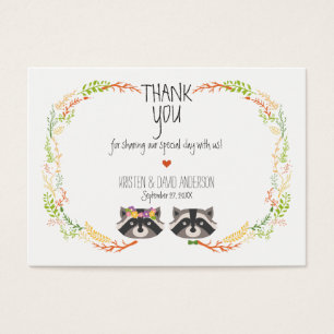 Whimsical Forest Raccoons Rustieke Gift Labels / K Visitekaartjes