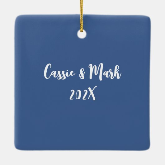 Whimsical Forest Scene, gepersonaliseerd Keramisch Ornament (Achterkant)