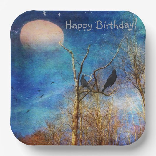 Whimsical Forest Scene Papieren Bordje (Voorkant)