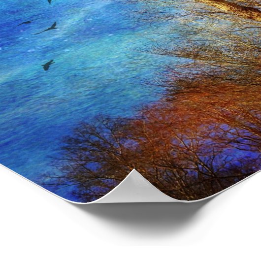 Whimsical Forest Scene Poster (Hoek)