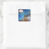 Whimsical Forest Scene Square Stickers (Tas)