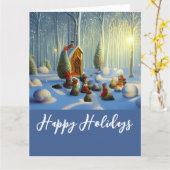 Whimsical Forest Scene XL Folded Card Kaart (Gele Bloem)