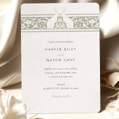 Whimsical Forest thema bruiloft konijn motief Kaart