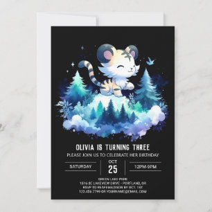 Whimsical Forest Tiger Verjaardag Kaart
