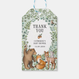 Whimsical Forest Woodland Baby Animals Cadeaulabel
