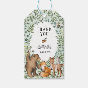 Whimsical Forest Woodland Baby Animals Cadeaulabel