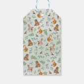 Whimsical Forest Woodland Baby Animals Cadeaulabel (Achterkant)