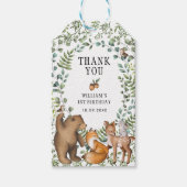 Whimsical Forest Woodland Baby Animals Dank je G Cadeaulabel (Voorkant)