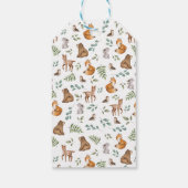Whimsical Forest Woodland Baby Animals Dank je G Cadeaulabel (Achterkant)