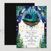 Whimsical Forest Woodland Baby shower Kaart (Voorkant / Achterkant)