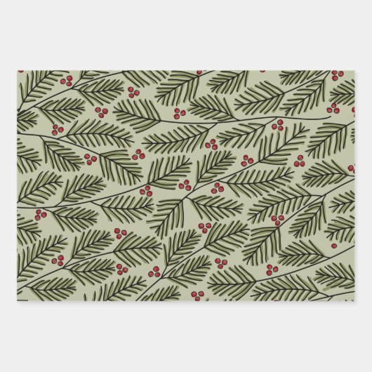 Whimsical-foto - Calligrafie - Branches Inpakpapier Vel (Voorkant 2)