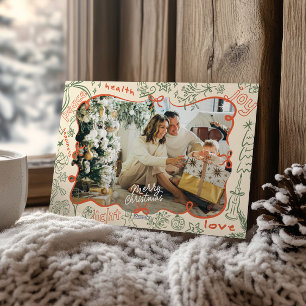 Whimsical Foto Vrolijk Kerstfeest Kaart