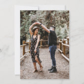 Whimsical Foto Waterverf Kat Roze Witte Bloemen Kaart (Achterkant)